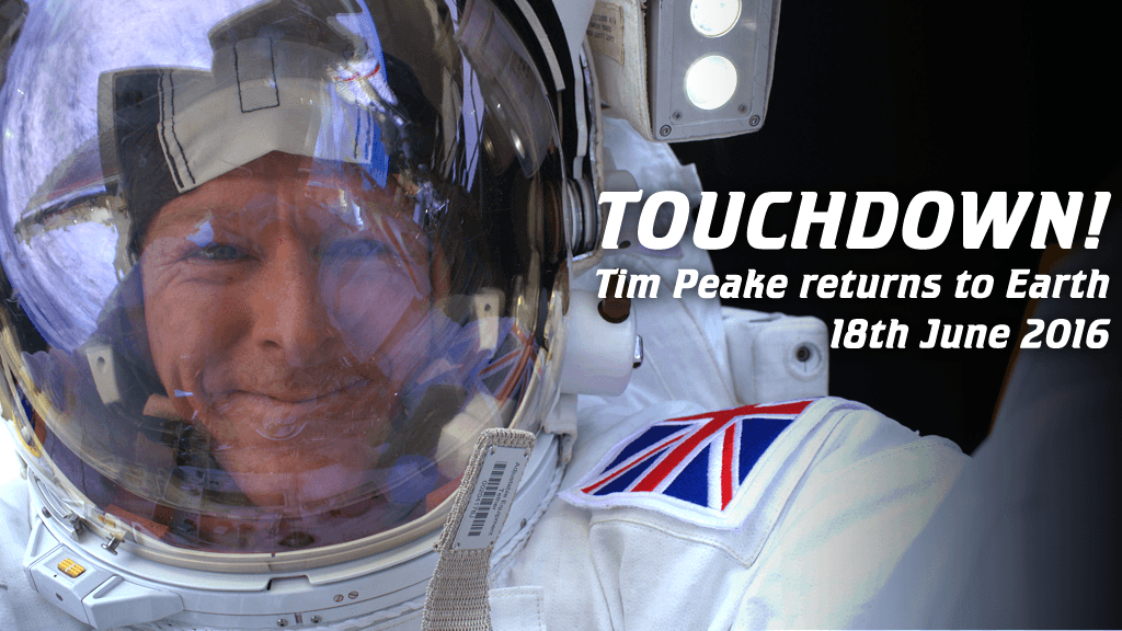 Tim Peake Touchdown